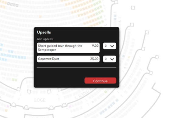 screen grab of ticket booking screen