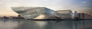 Photo showing Kengo Kuma’s design for the V&A at Dundee