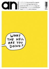 Old cover of a-n  © cover david shrigley – June 2012