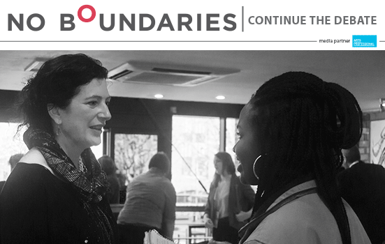 Photo of Emma Morsi interviewing Susanna Eastburn