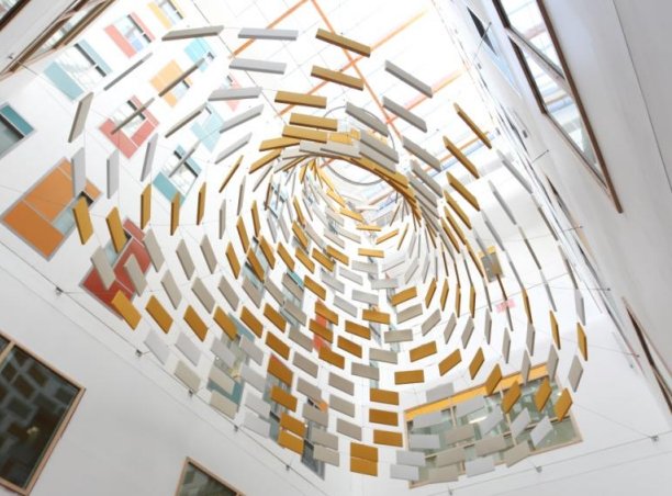 Photo of sculpture in atrium