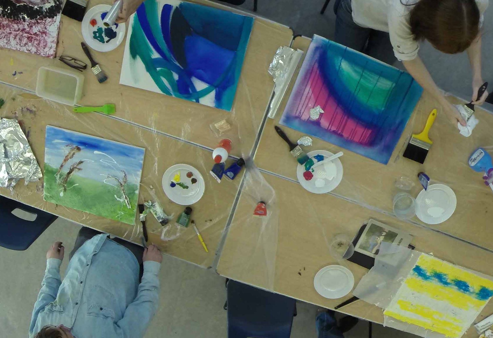 Photo of people painting