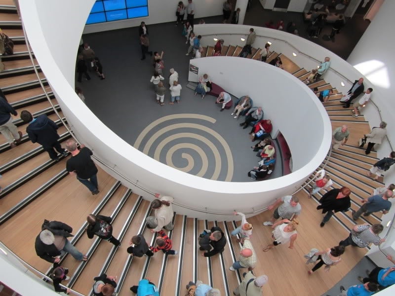 Photo of spiral staircase in museum
