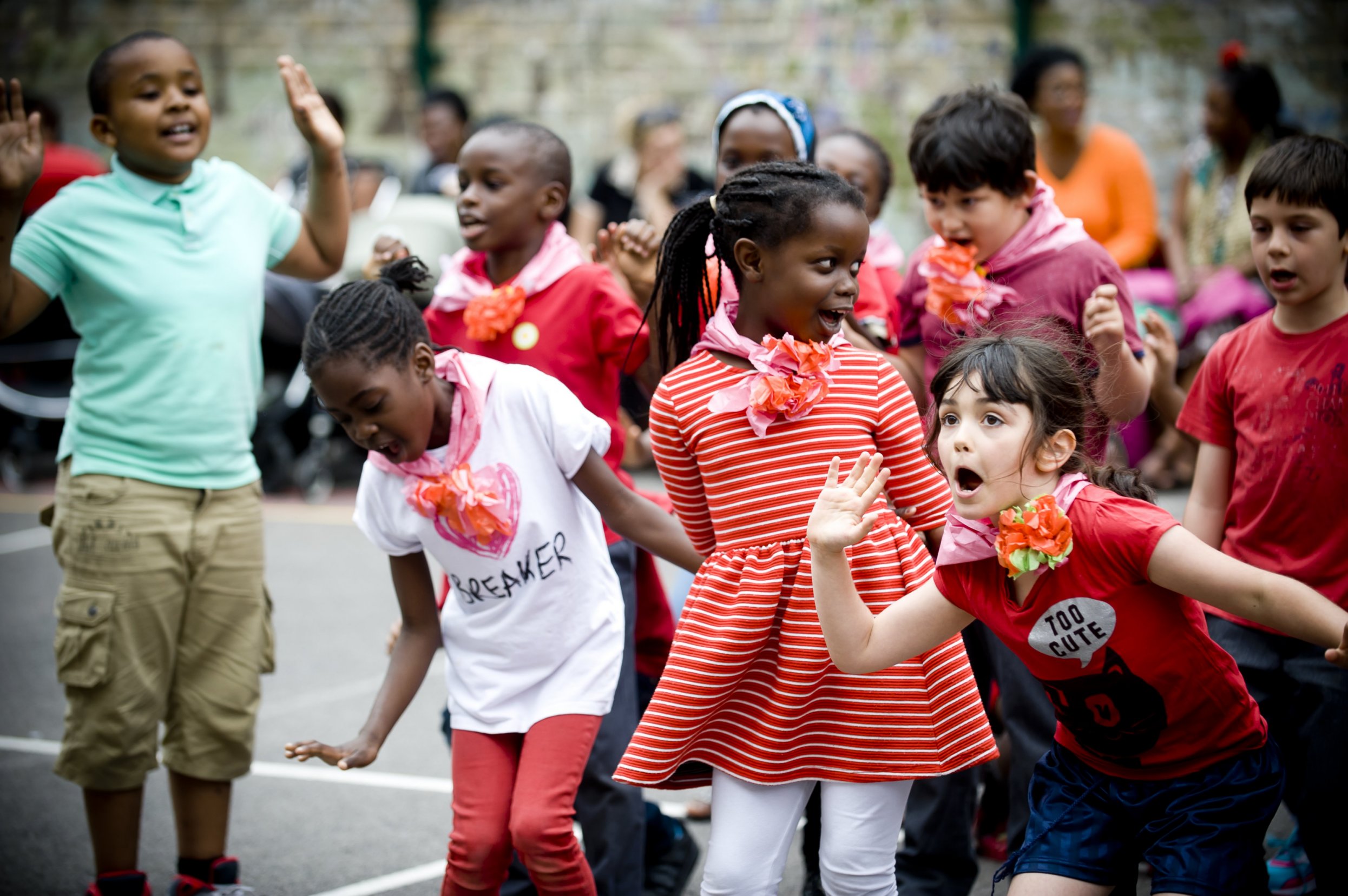 Photo of children dancing