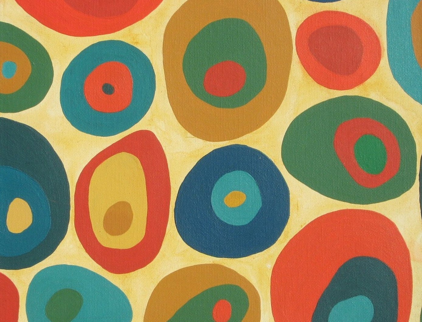 Painting of coloured ovals