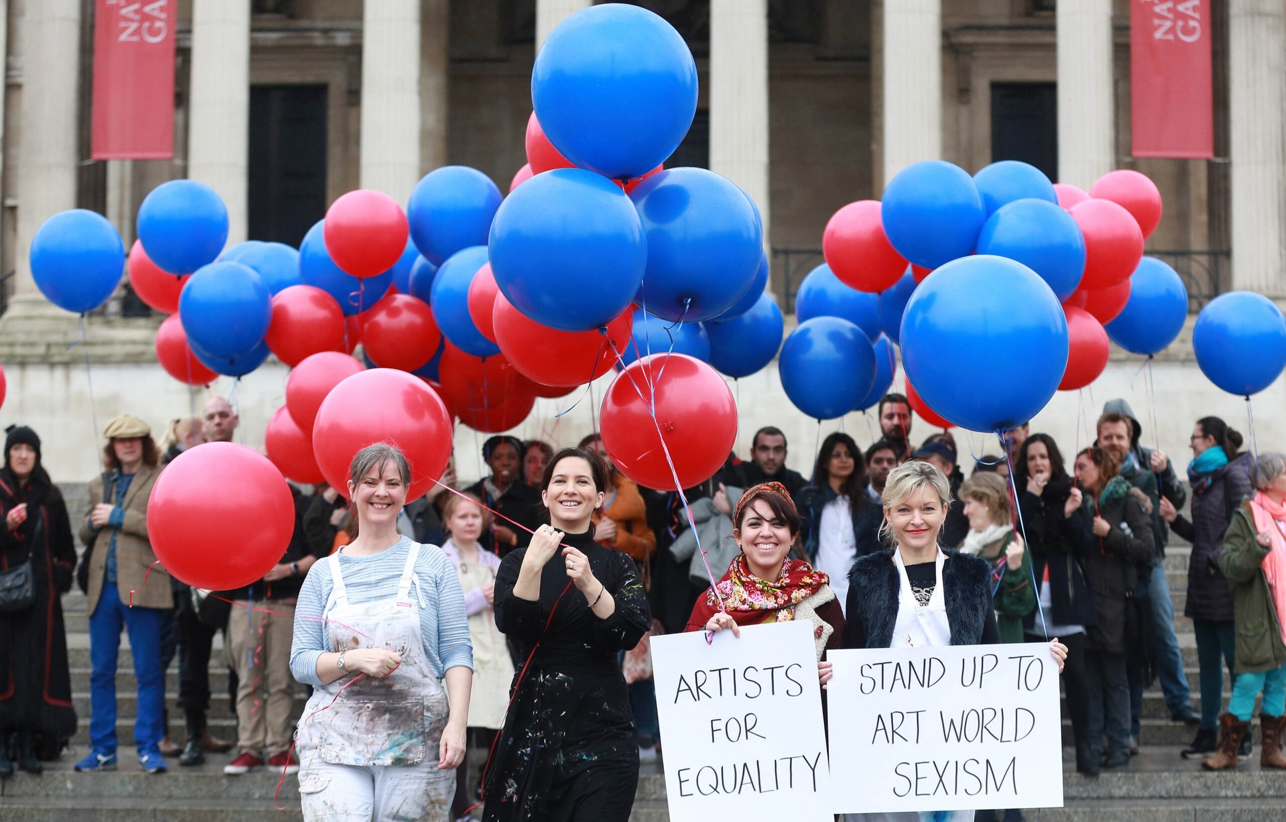 Photo of protest outside National Gallery