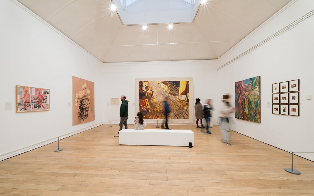 People viewing artwork at Newlyn Art Gallery