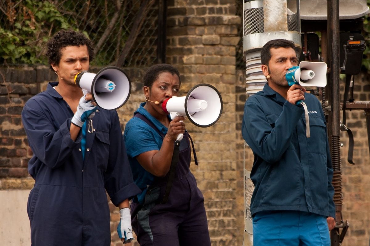 The Iron Man, by Ted Hughes, performed by Graeae Theatre. Taken at the Greenwich & Docklands International Festival, 2011. Garry Knight via Flickr