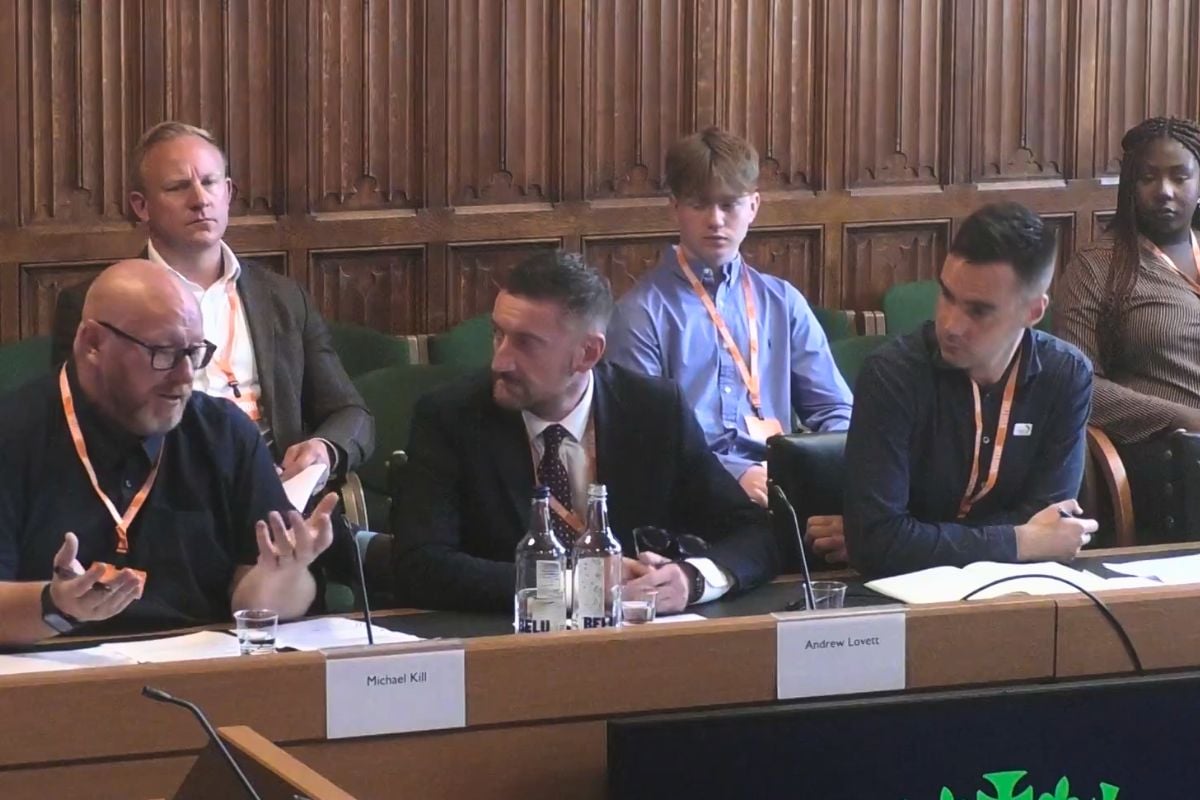 Michael Kill, Chief Executive, Night Time Industry Association; Andrew Lovett, Director and Chief Executive, Black Country Living Museum; Joshua McTaggart, Chief Executive, Theatres Trust speak at a CMS hearing on 15 July 2025