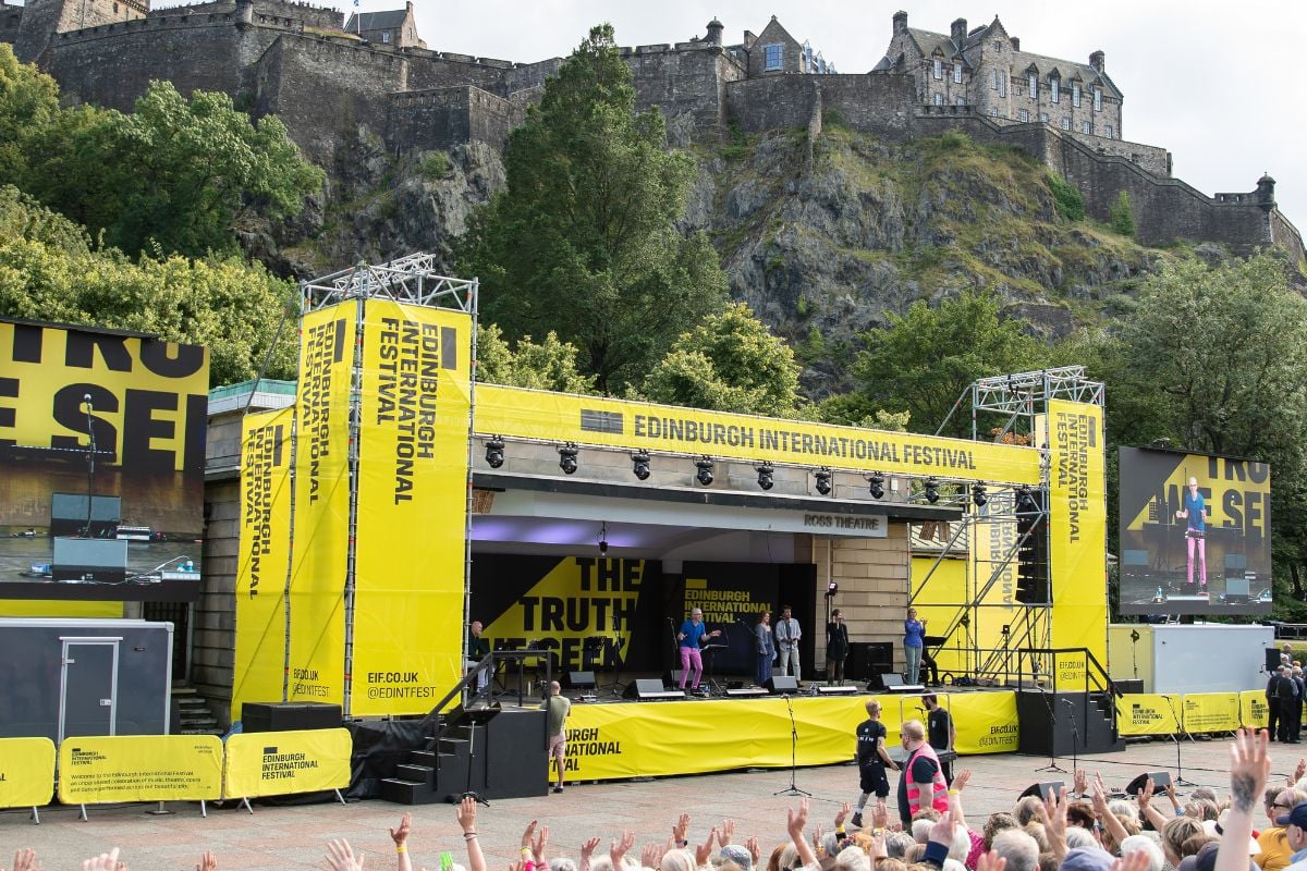 Crowds at EIF's Big Singalong opening event in 2025.