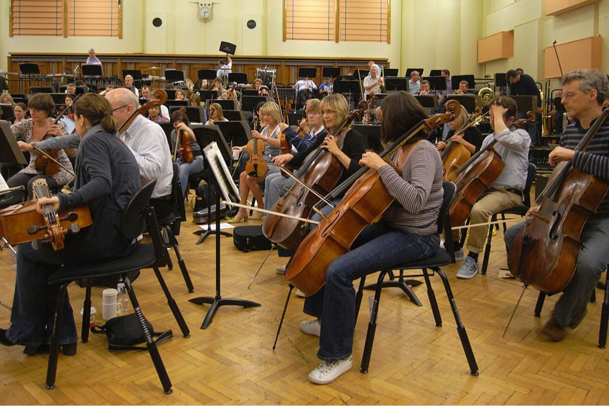 BBC Symphony Orchestra of London rehearsing for the Last Night of the Proms.
Date	8 September 2011
Source	Flickr
Author	Steve Bowbrick