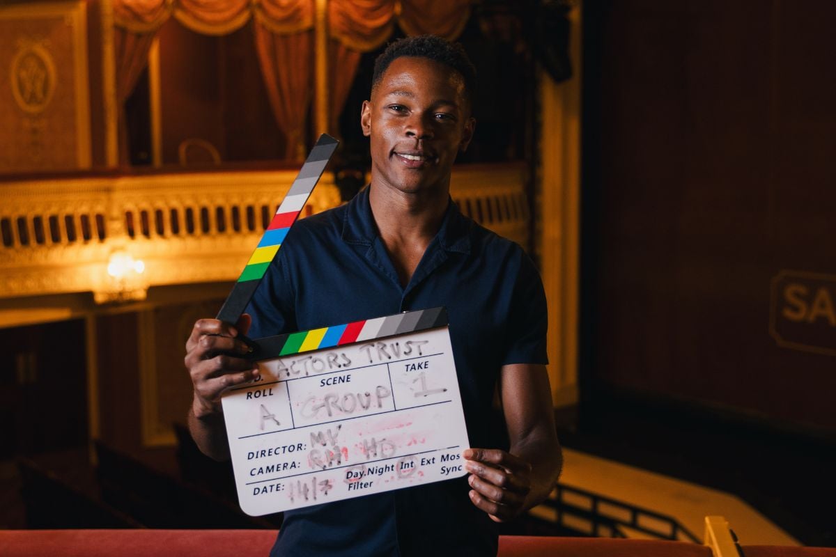 [Image description: British actor, Alistair Nwachukwu, joins the cohort of performing arts professionals supporting Actors’ Trust]