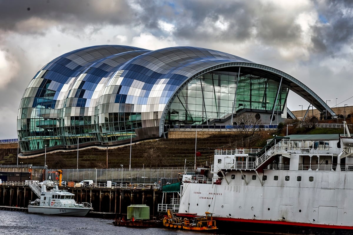 The Sage performing arts center on the banks of the River Tyne in Gateshead.