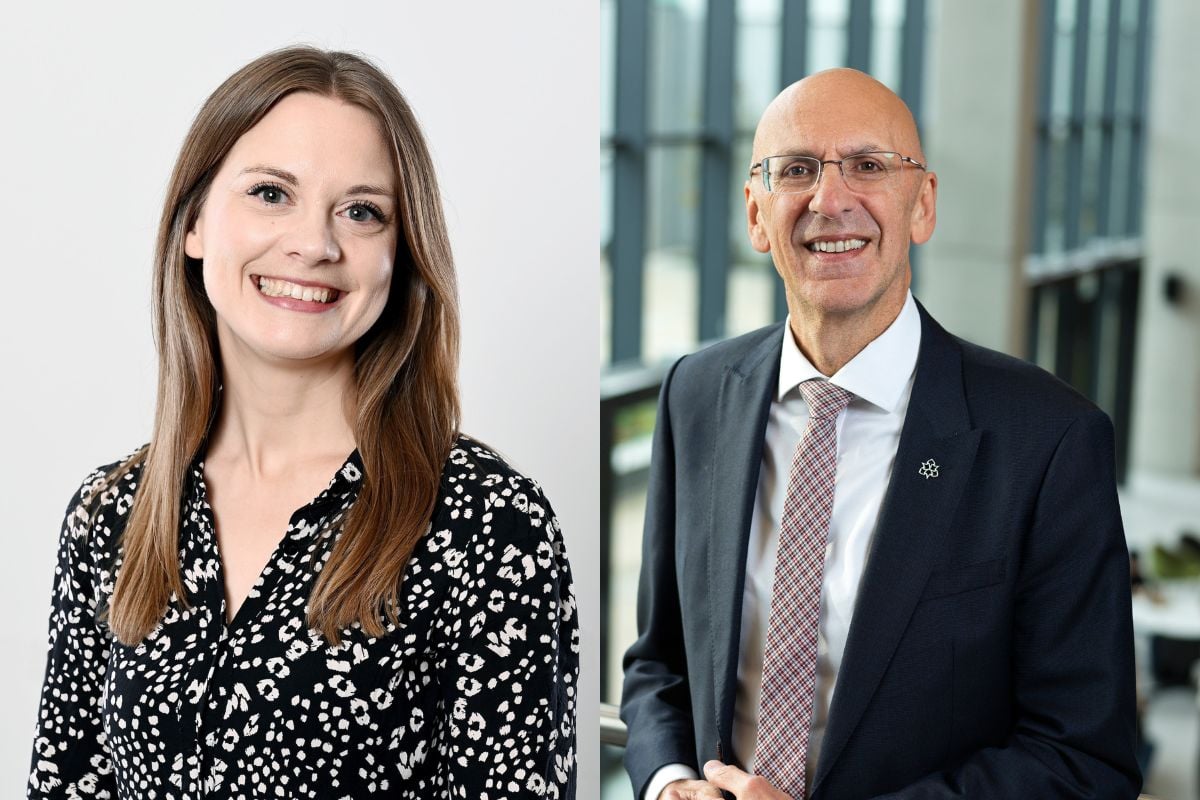 Professor Malcolm Press CBE and Vanda Murray OBE, who will take up their roles in February 2026, alongside Caroline Julian,