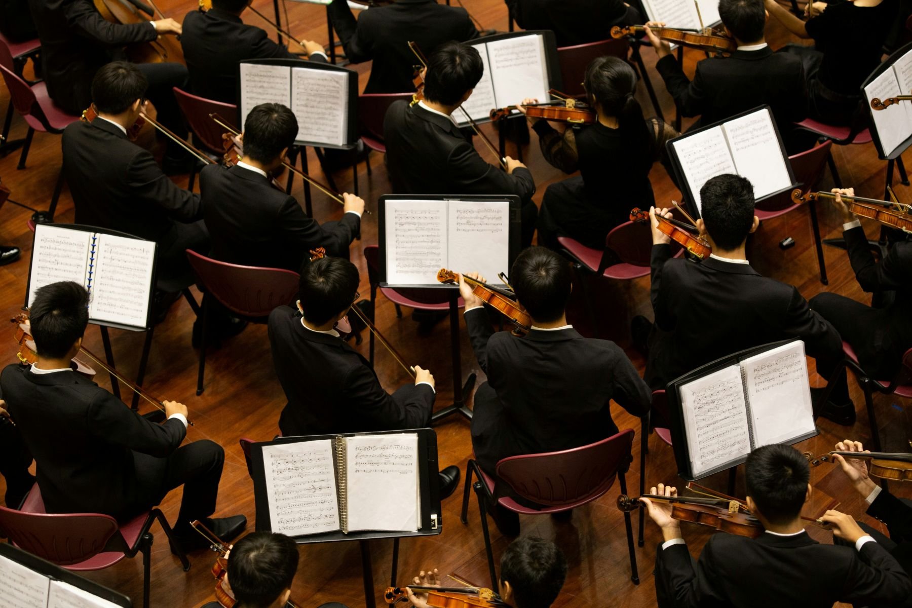 Orchestra playing