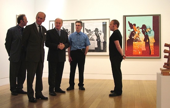 Prince Phillip at Parallel Paths, a 2006 exhibition of his patronage, The Royal Scottish Academies