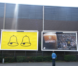 Photo showing the transformation of 100 billboards into creative platforms for national and international contemporary art