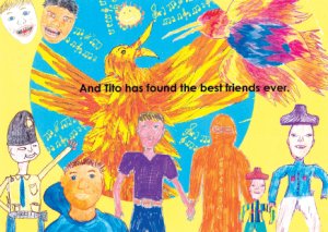 Images from the children’s book ‘TITO’ a L2L project at HMP High Down
