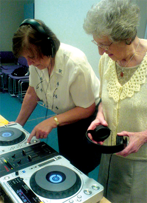 Older ladies learn to dj