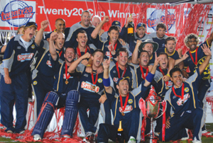 Photo: Barry Goodwin: Kent Spitfires – winners of the 2007 Twenty20 CupKent Spitfires – winners of the 2007 Twenty20 Cup
