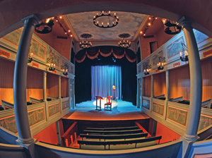 Photo of Stage fit for a wedding at Richmond’s Georgian Theatre Royal