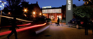 Photo showing Chapter Arts Centre at night  © PHOTO Courtesy of chapter Arts Centre