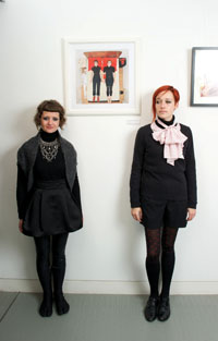 PHOTO OF Two artists with their joint work in GFEST – Gaywise FESTival 2011 visual arts exhibition