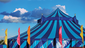 A photo of the Big Top theatre in Campbell Park © PHOTO Shaun Armstrong