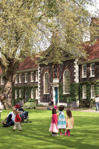 Children playing outside The Geffrye Museum