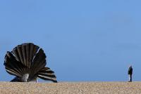 Photo of Scallop sculpture on Aldeburgh beach