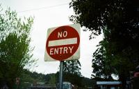Photo of no entry