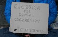 Photo of begging poster