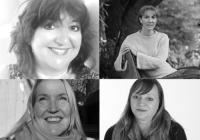 (Clockwise): Olivia Dean, Elaine Ryan-McNeill, Penny Calvert, Jayne Howard. Four black and white headshots edited together.