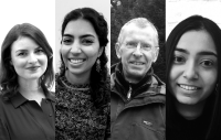 Lucy Latham (left), Tania Mahmoud (second from left), Dave Pritchard (second from right), Radha Sharma (right)