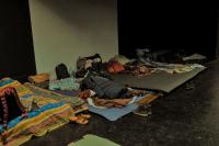 Bomb shelter in Kyiv theatre basement