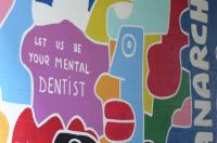Cartoon image reading 'Let us be your mental dentist'