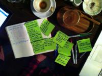 Image of post-its from collaboration session