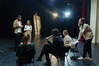 Image of actors in a rehearsal room