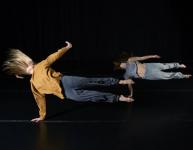 Photo of two dancers, horizontal