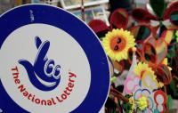 Photo of National Lottery sign in shop