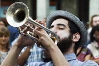 Photo of man playing the trumpet