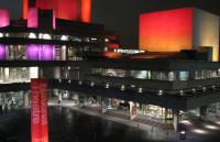 The outside of London's National Theatre at night