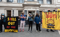 protestors campaign against Shell's sponsorship of the Science Museum