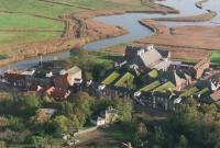 An aerial photo of Snape Maltings