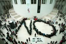 Photo of protest at British Museum