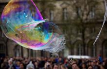 Photo of a bubble bursting