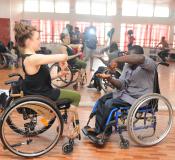 Photo of dance workshop with wheelchairs