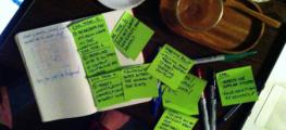 Image of post-its from collaboration session
