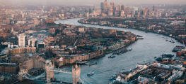 aerial view of London