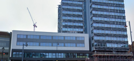 A Streetview image of the 11-storey office block adjacent to Bristol Hippodrome